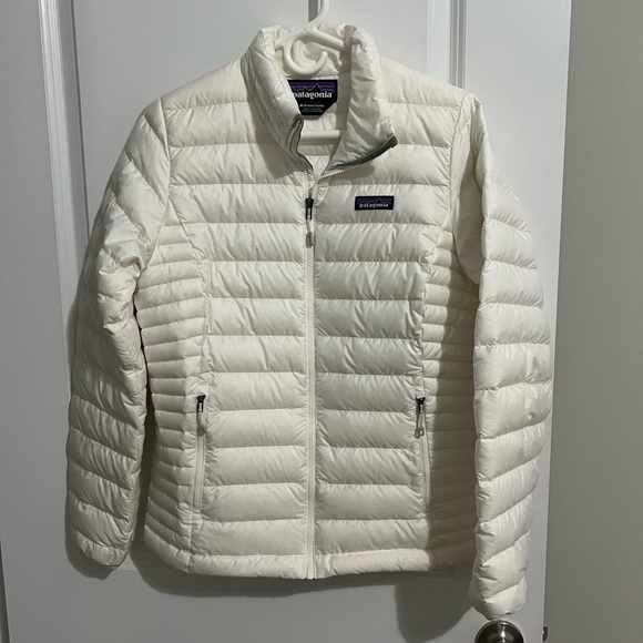 Patagonia Women's Down Sweater Birch White Jacket Size Medium